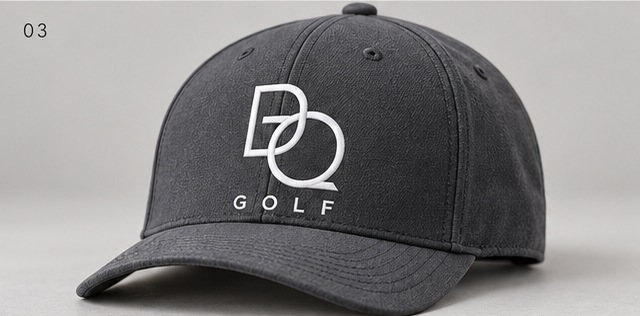 Modern Charcoal BQ golf hat design preview