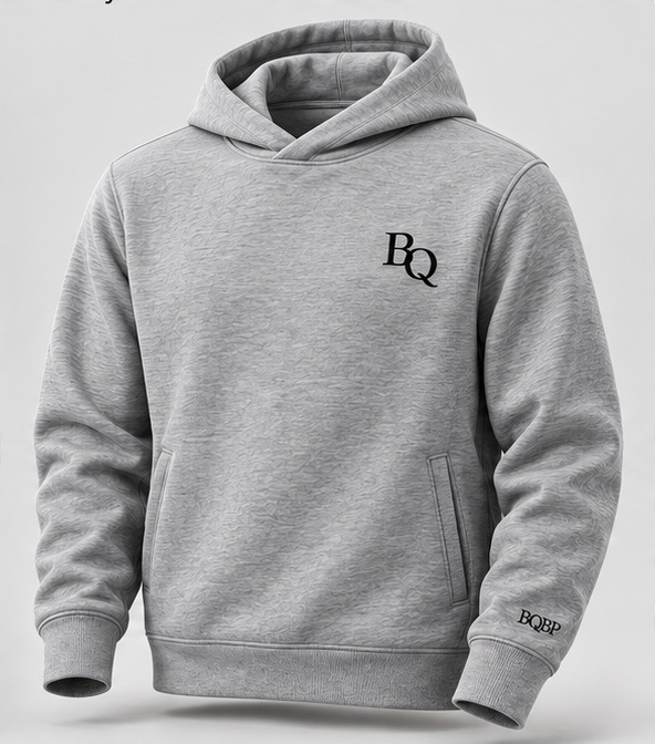 Silver Heather BQ hoodie design preview